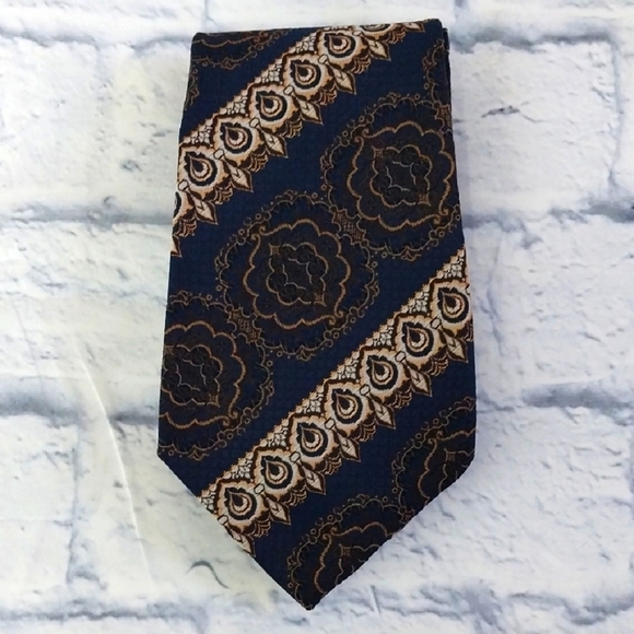 Vintage Selfridges London Wide Poly Tie - Picture 1 of 4